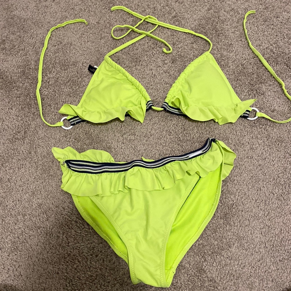 Ruffles polo swim suit